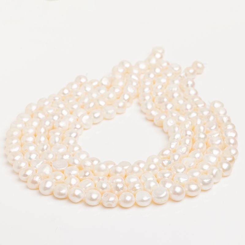 Perle de cultura alb forme neregulate 10 mm I Magazinuldepietre.ro
