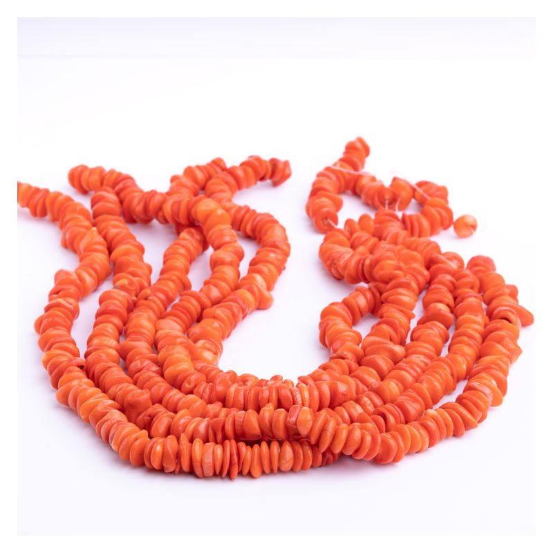 Coral portocaliu discuri neregulate 10 mm I Magazinuldepietre.ro