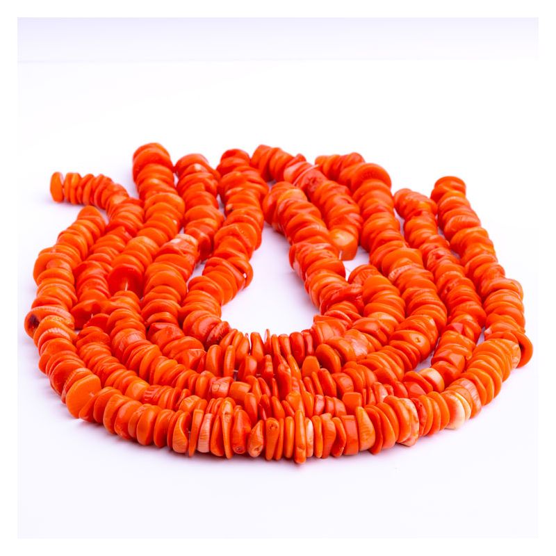 Coral portocaliu discuri neregulate 14 mm I Magazinuldepietre.ro