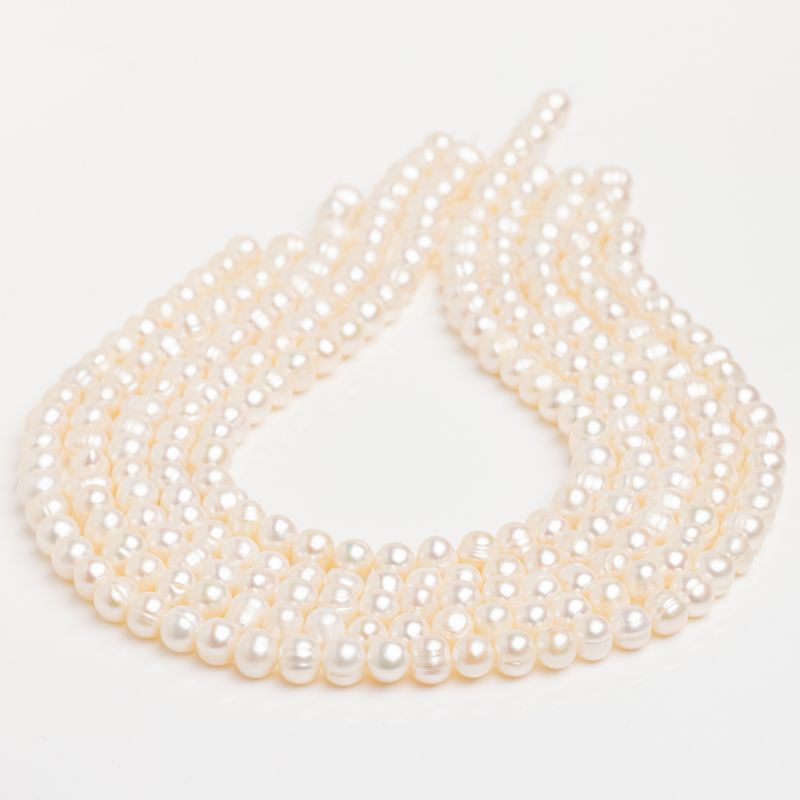 Pietre Semipretioase - Perle de cultura alb oval 7-9 mm