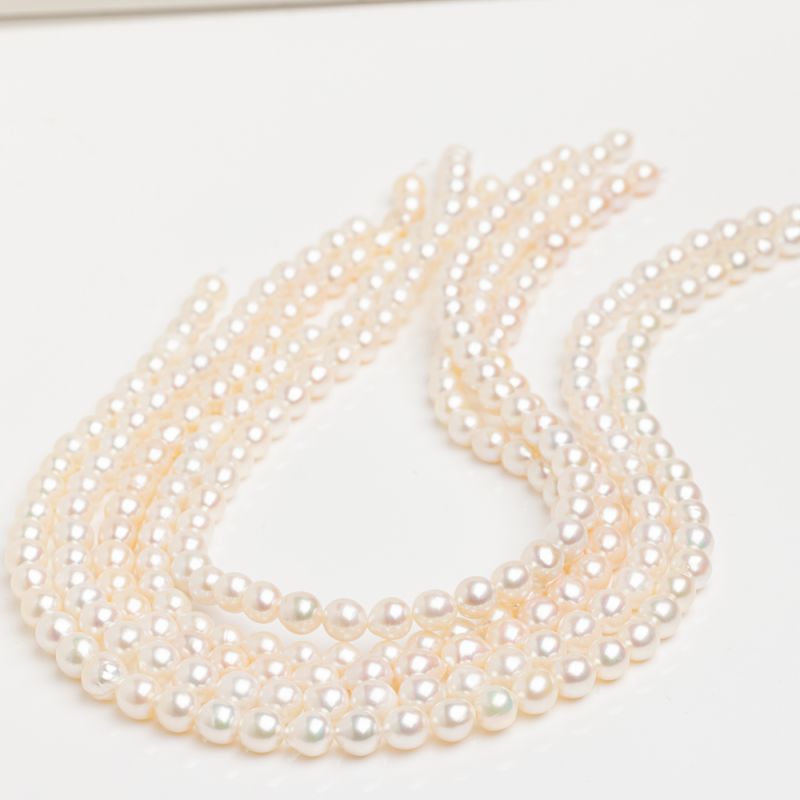 Pietre Semipretioase - Perle de cultura alb picaturi neregulate 6-7 mm