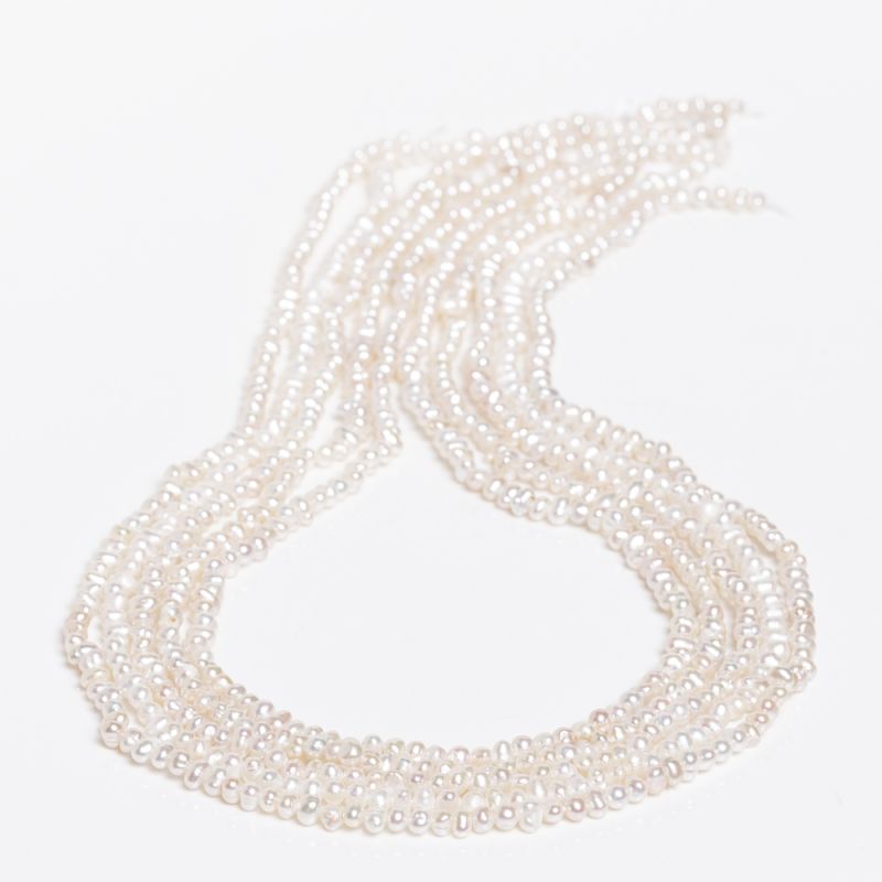 Pietre Semipretioase - Perle de cultura alb 2-3 mm V1