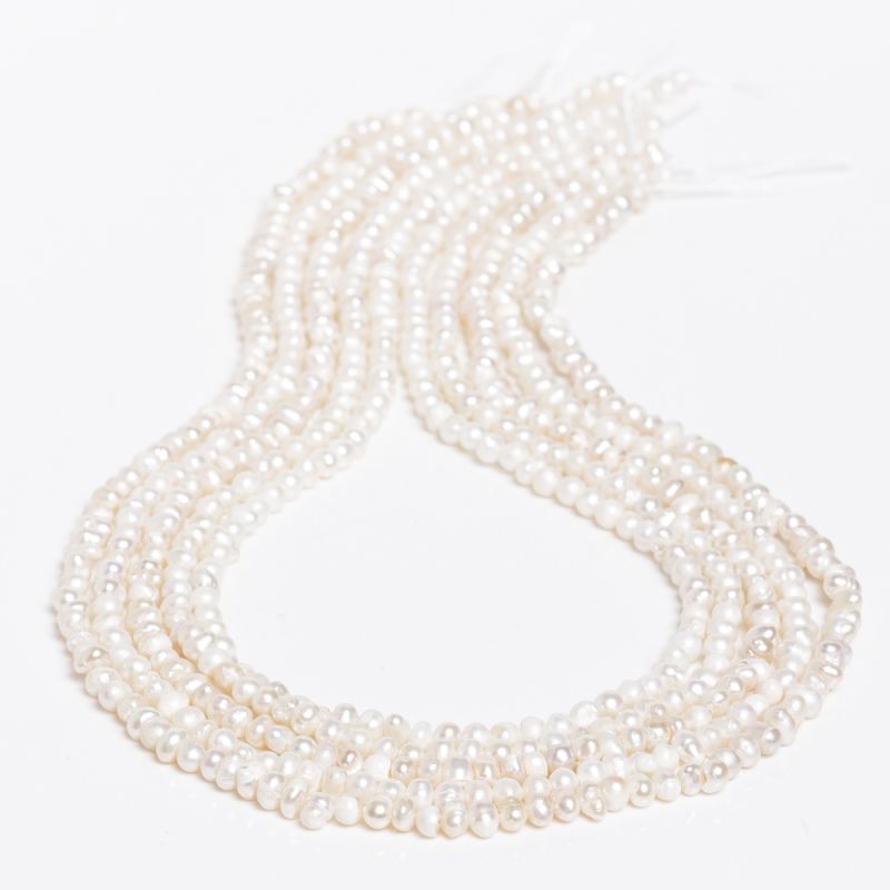 Pietre Semipretioase - Perle de cultura alb 3-4 mm V1
