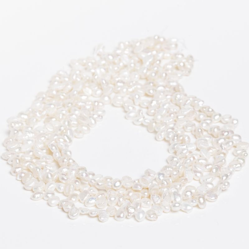 Pietre Semipretioase - Perle de culatura alb spic 5-6 mm
