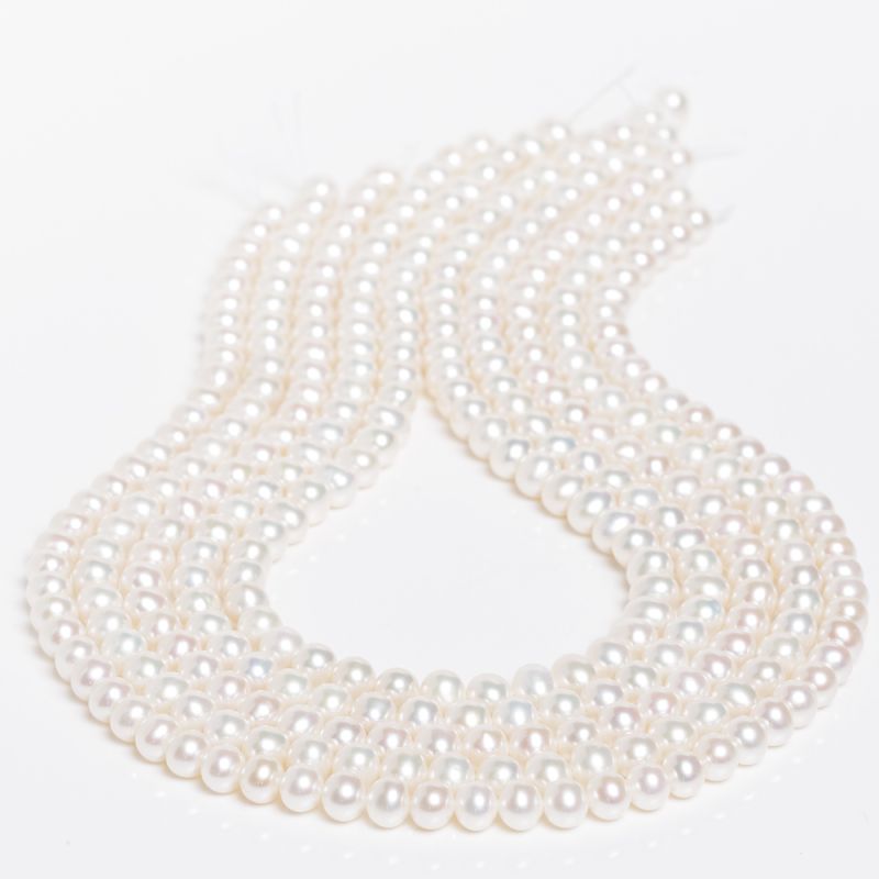 Pietre Semipretioase - Perle de cultura alb 6-7 mm V2