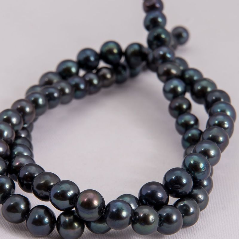 Perle de cultura negru 6-7 mm - magazinuldepietre.ro