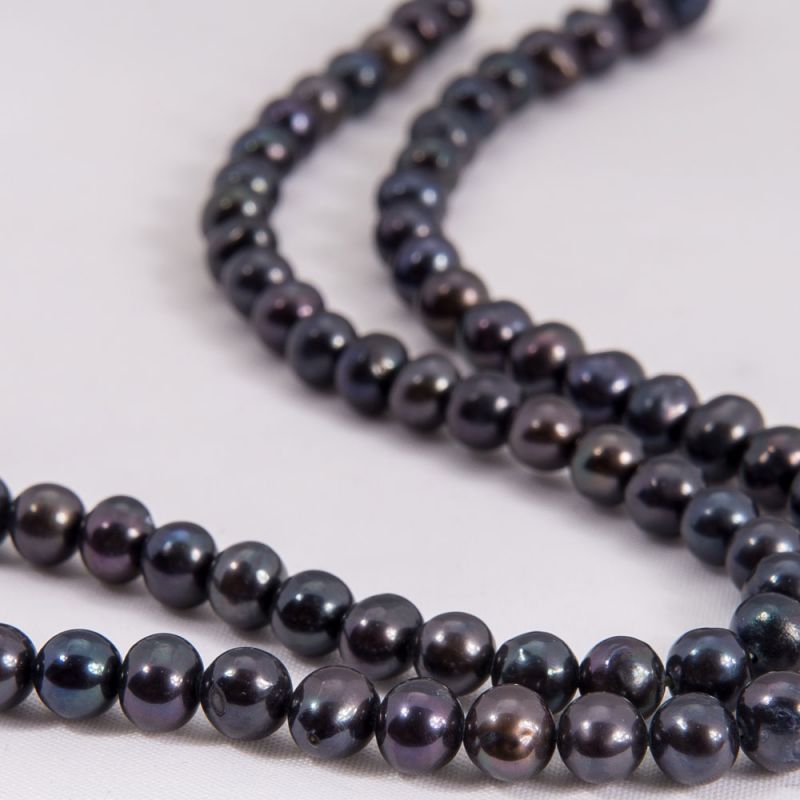 Perle de cultura negru 5-6 mm - magazinuldepietre.ro