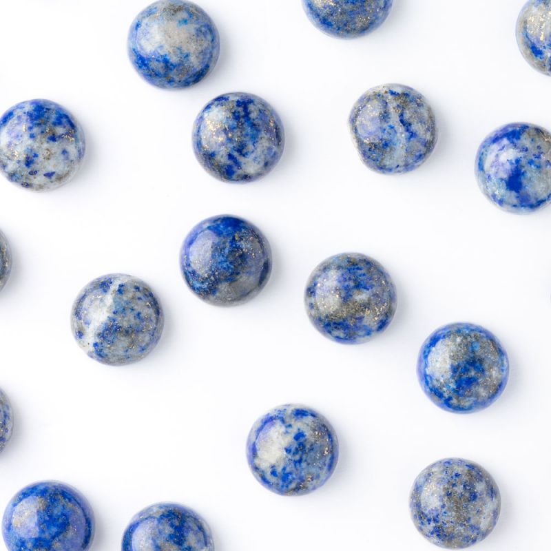 Cabosoane lapis lazuli rotund 10 mm - 10 buc - magazinuldepietre.ro