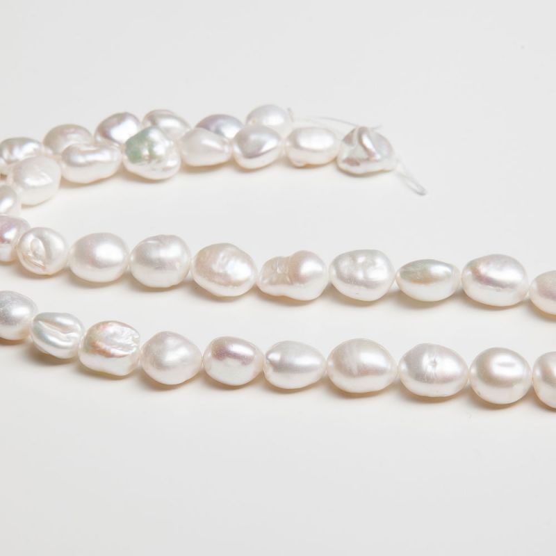 Perle de cultura alb forme neregulate 8-9 mm - magazinuldepietre.ro