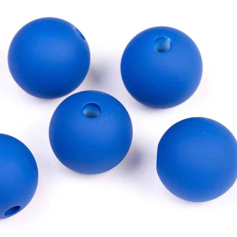 Silicon albastru sfera 14 mm - 10 buc I Magazinuldepietre.ro - magazinuldepietre.ro