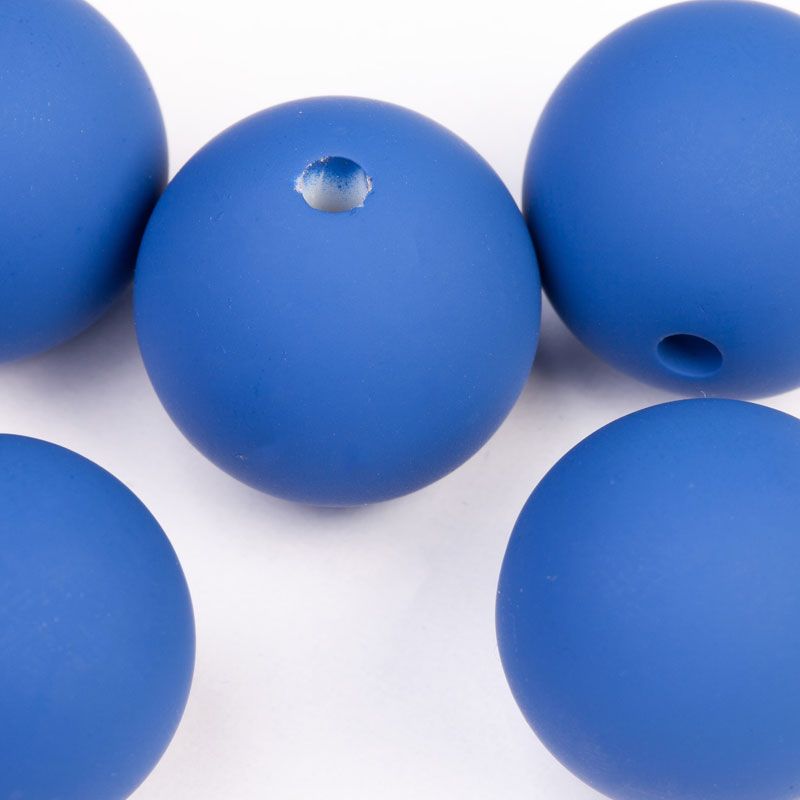 Silicon albastru sfera 20 mm - 5 buc I Magazinuldepietre.ro - magazinuldepietre.ro