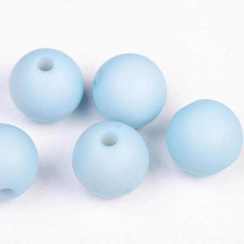 Silicon bleu sfera 14 mm - 10 buc - magazinuldepietre.ro