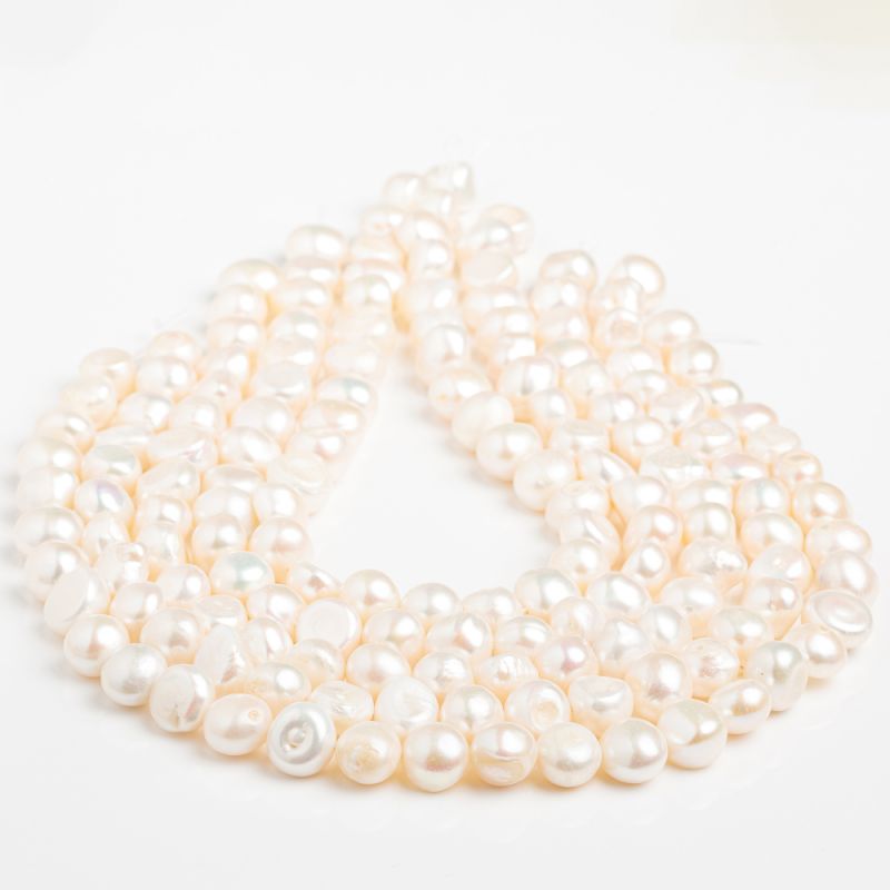 Perle de cultura alb forme neregulate 12-14 mm - magazinuldepietre.ro
