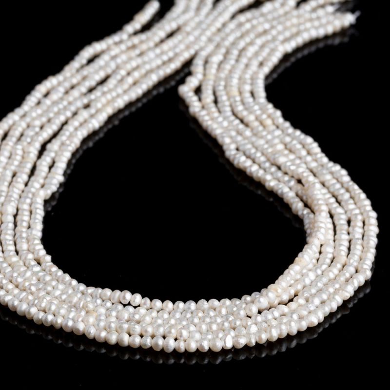Perle de cultura alb forme neregulate 2-3 mm - magazinuldepietre.ro