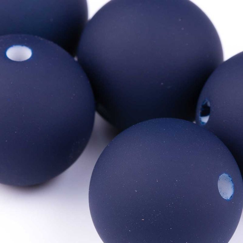 Silicon bleumarin sfera 20 mm - 5 buc - magazinuldepietre.ro
