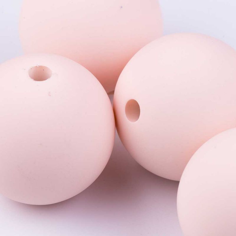 Black Friday - Reduceri Silicon roz pal sfera 24 mm - 2 buc Promotie - magazinuldepietre.ro