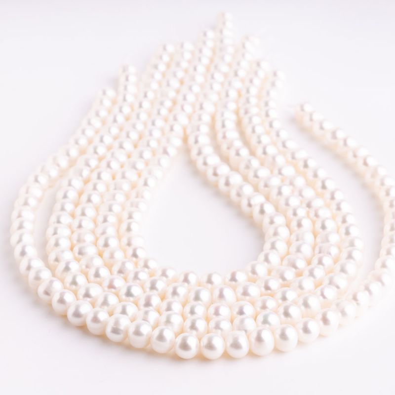 Perle de cultura alb 8-9 mm A - magazinuldepietre.ro