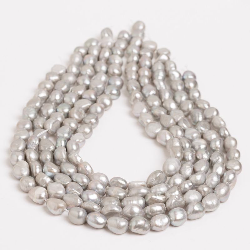 Pietre Semipretioase - Perle de cultura gri forme neregulate 8-10 mm - magazinuldepietre.ro