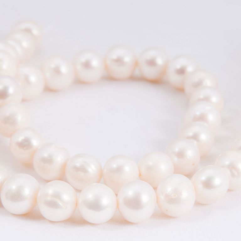Perle de cultura alb 9-10 mm I Magazinuldepietre.ro - magazinuldepietre.ro