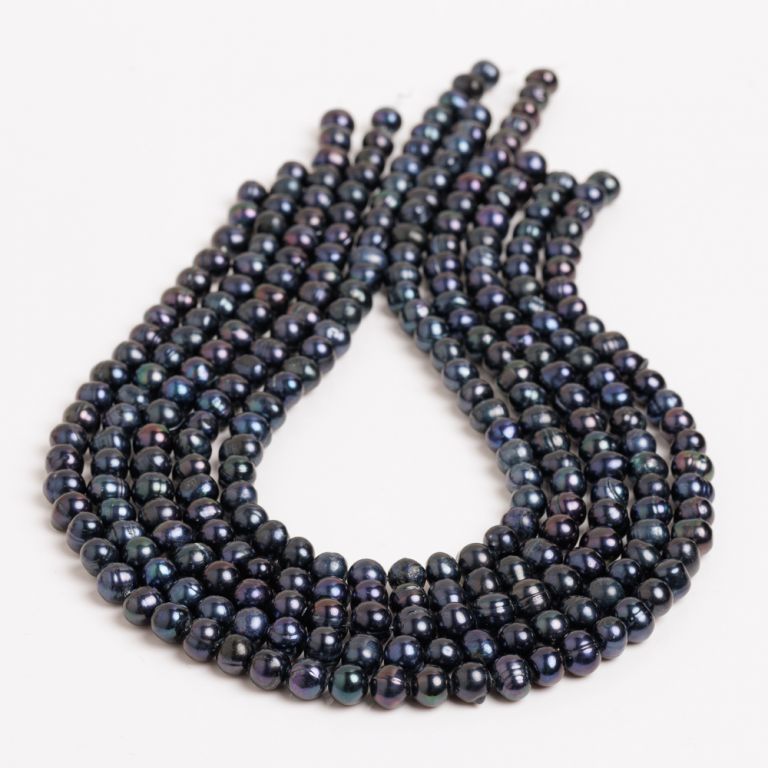 Perle de cultura negru 6-7 mm I Magazinuldepietre.ro - magazinuldepietre.ro