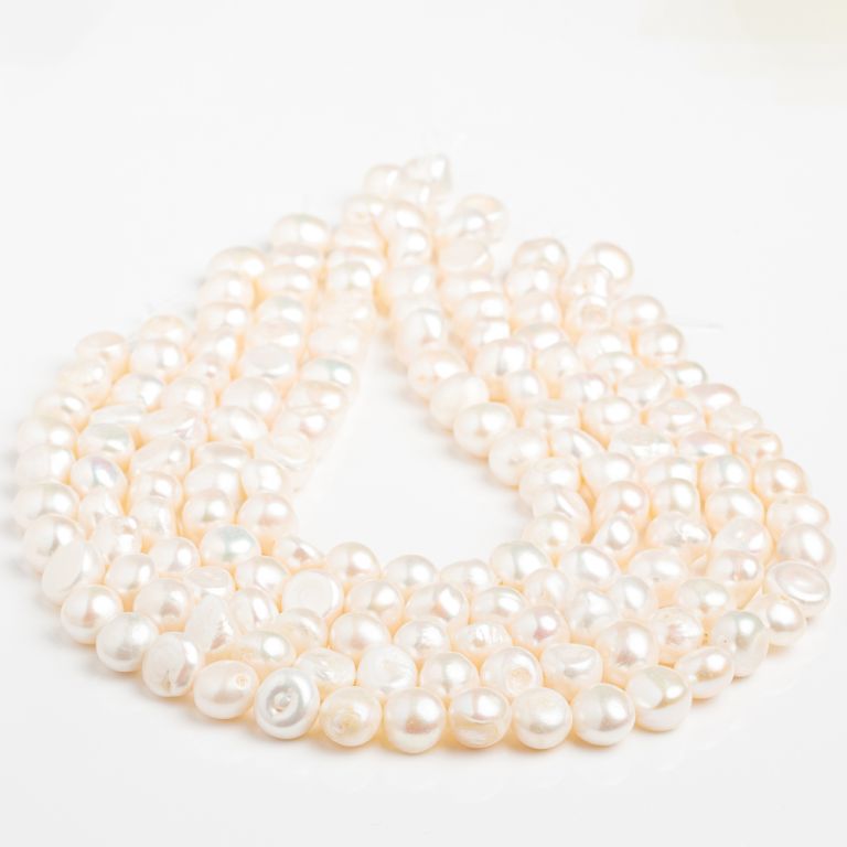 Perle de cultura alb forme neregulate 12-14 mm I Magazinuldepietre.ro - magazinuldepietre.ro