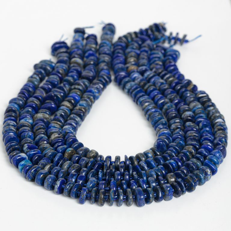 Lapis lazuli rondele neregulate 8-10 mm I Magazinuldepietre.ro - magazinuldepietre.ro